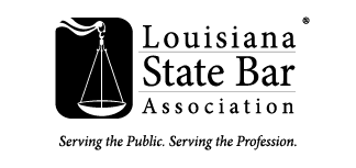 The seal of the bar of california is black and white.