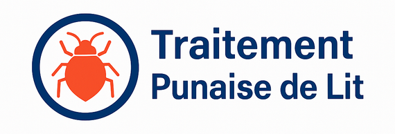 Le logo du traitement punaise de lit montre une punaise de lit dans un cercle.