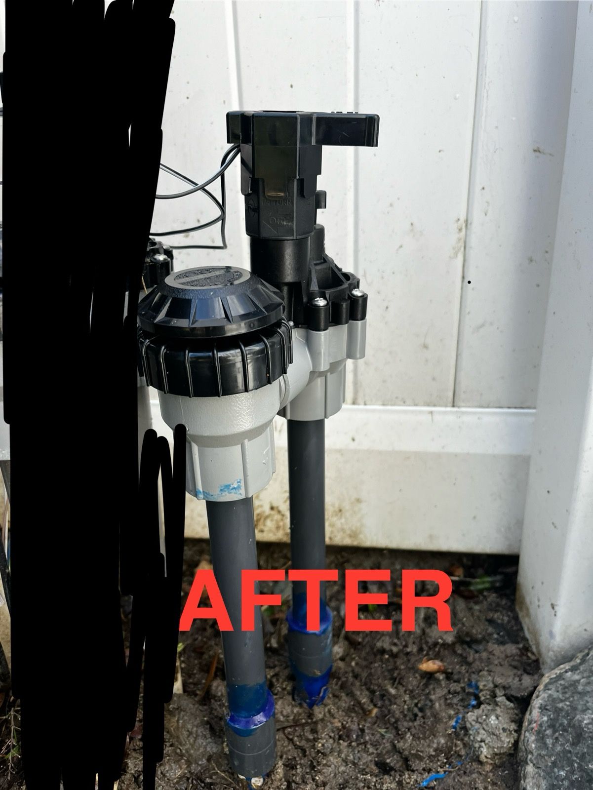 A picture of a valve with the word after on it