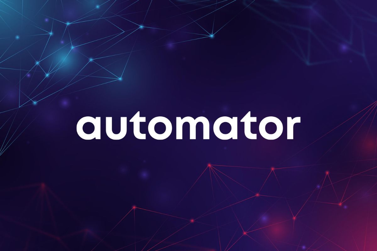 Automator on tech background