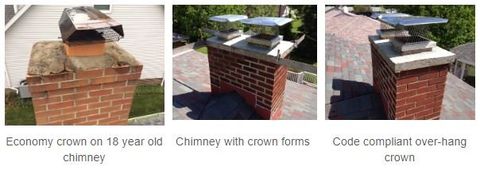 Different Chimney With Crown — Canton, OH —  Ferguson's Fireside Chimney Cleaning & Repair
