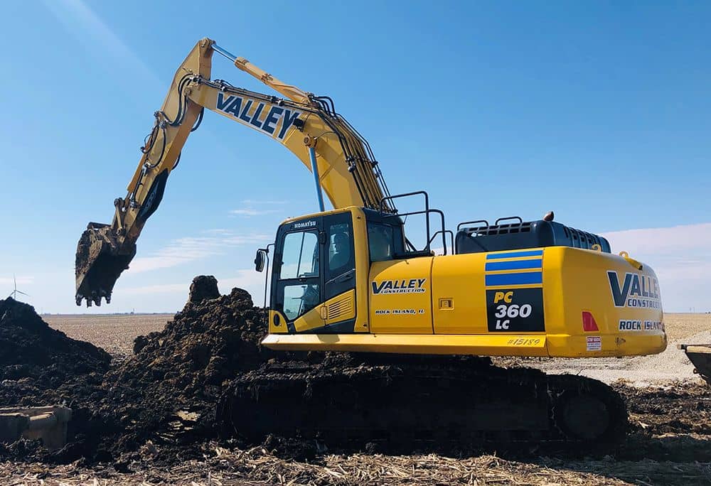 Excavation work preparing for a construction project