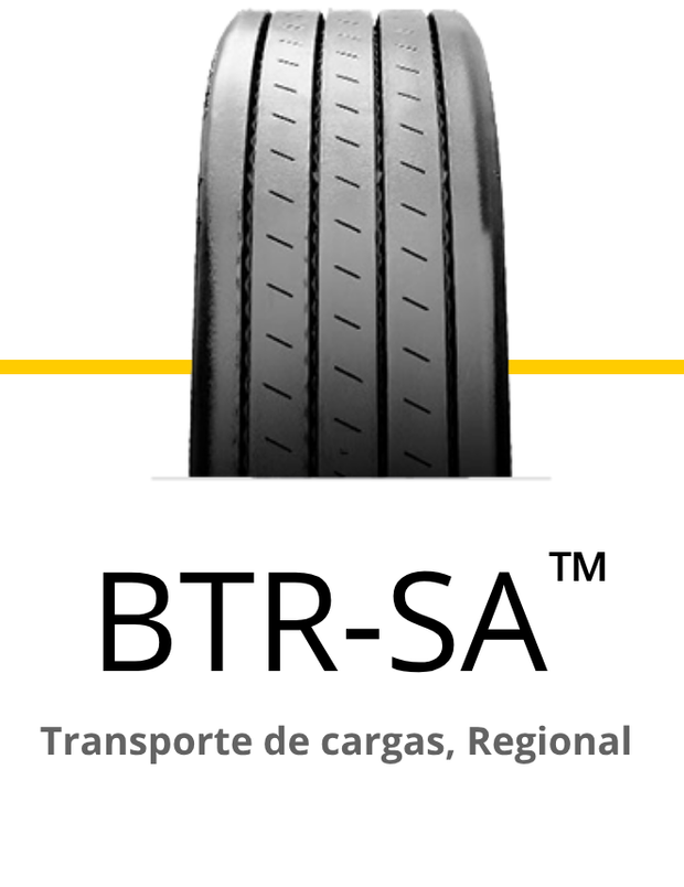 Imagem aproximada da banda de rodagem de um pneu com a inscrição 