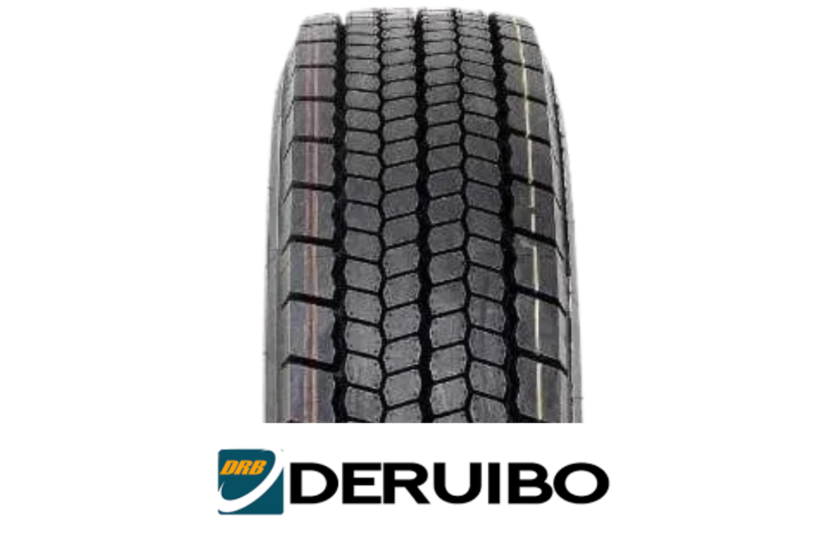 Padrão de piso do pneu DERUIBO em preto e cinza.