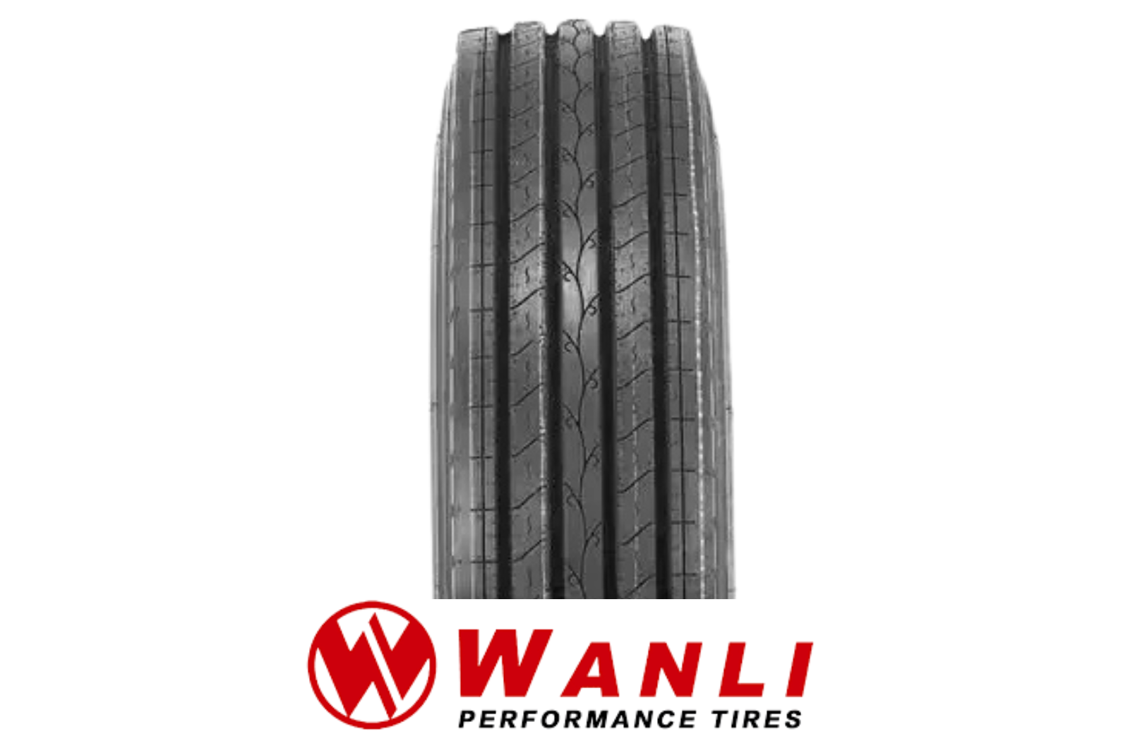 Pneu preto para carro com padrão de piso em V e logotipo