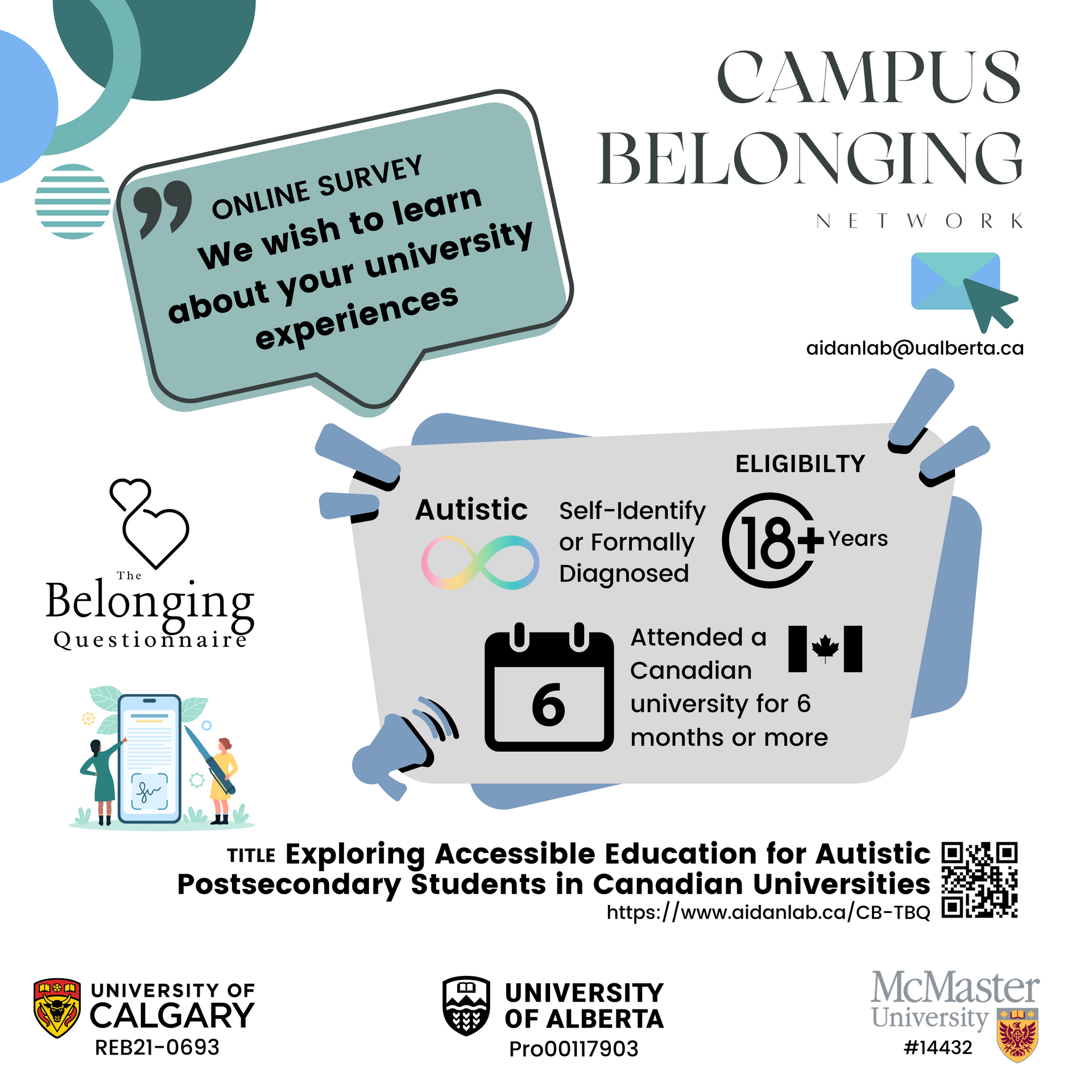 A poster that says campus belonging on it