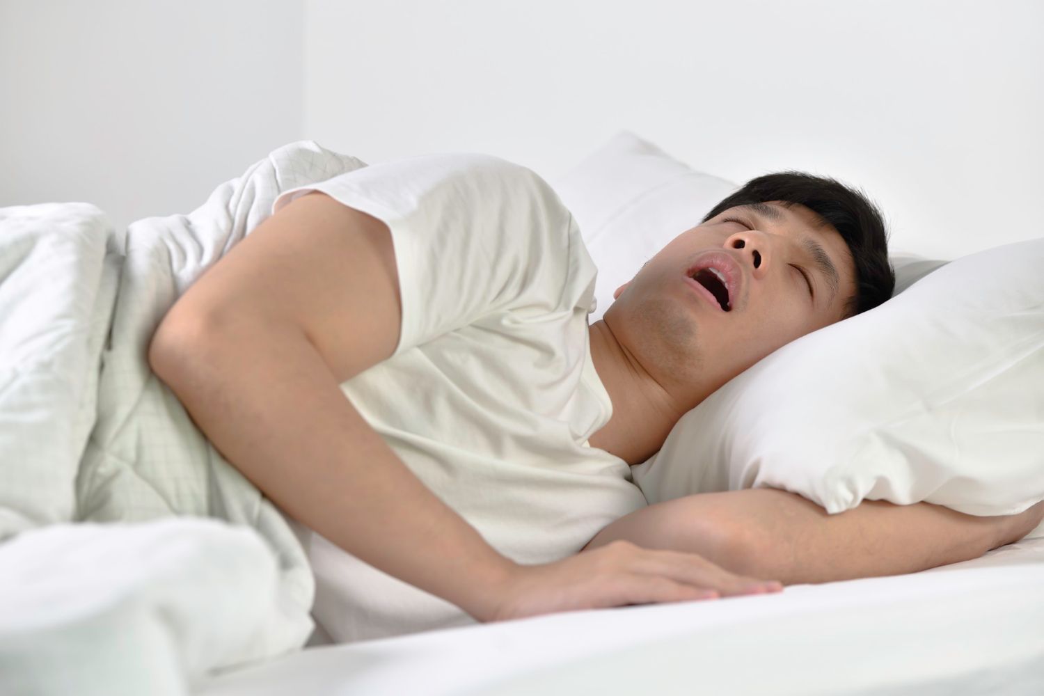 man snoring