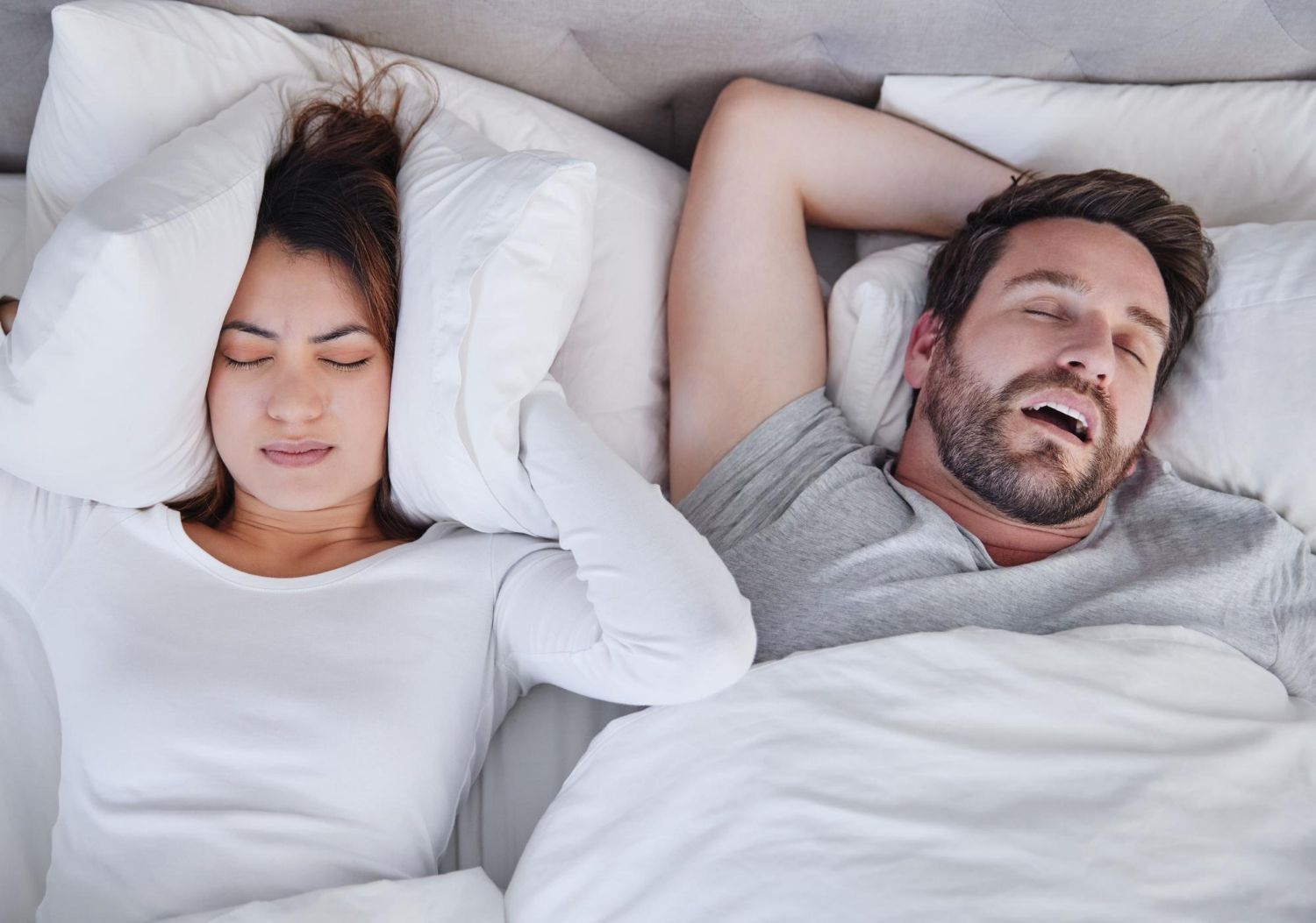 man snoring