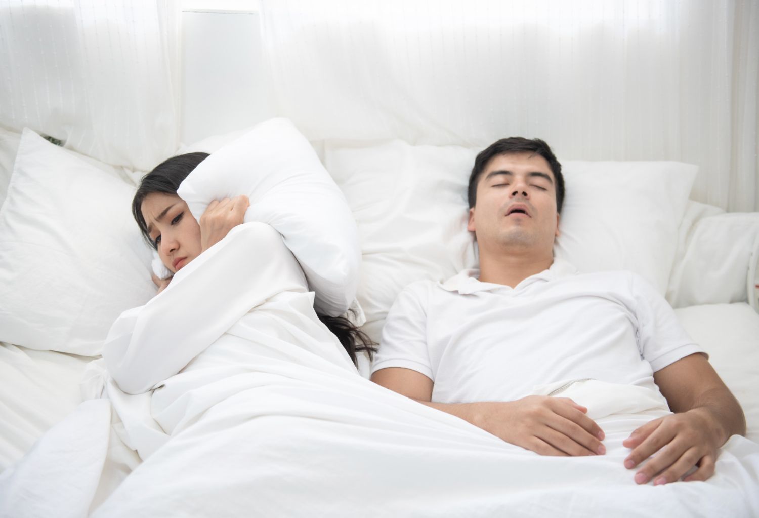 man snoring