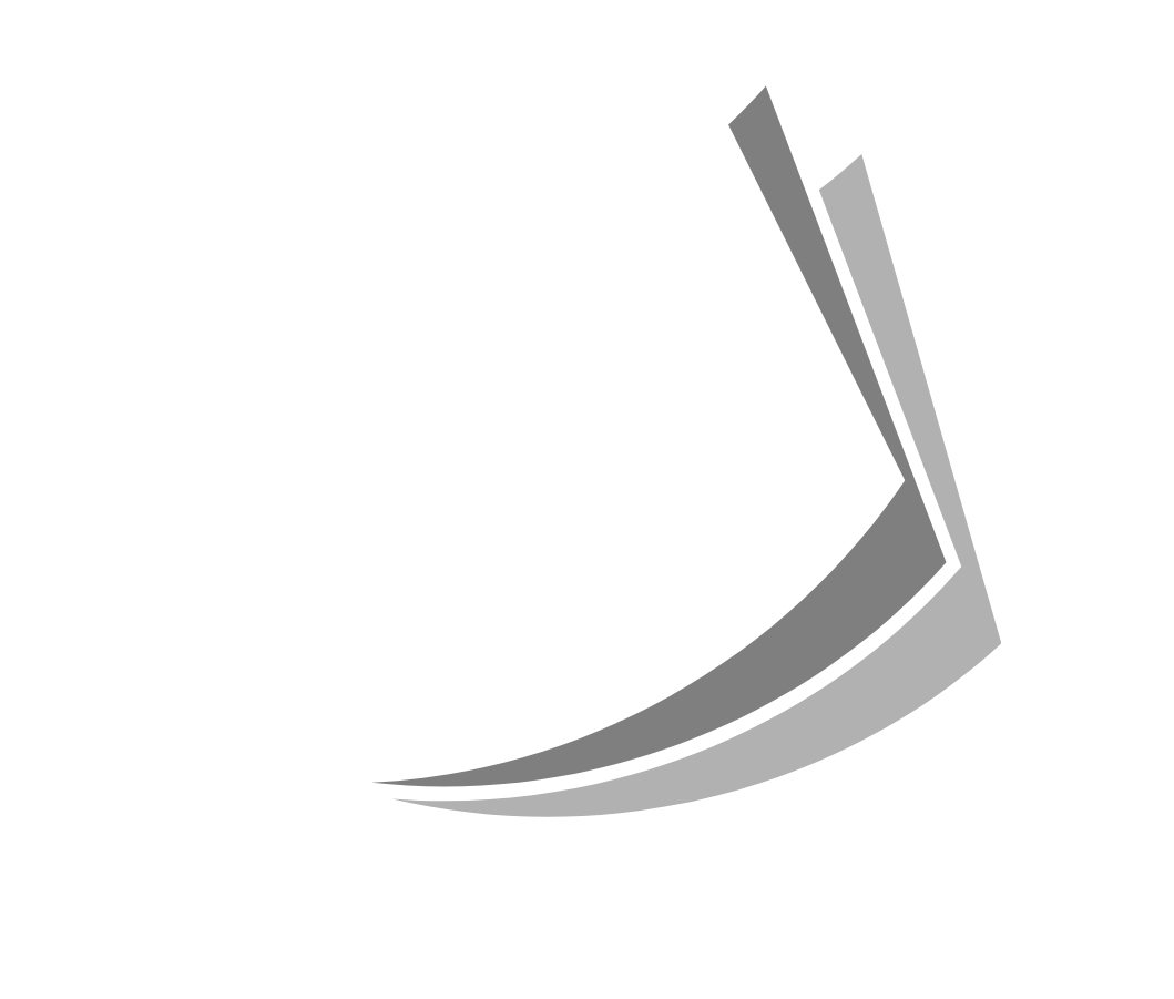 A gray arrow with a shadow on a white background.