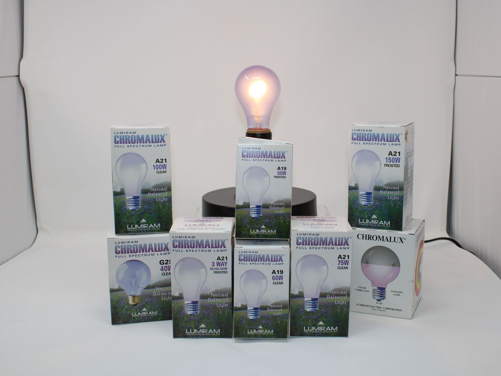 A bunch of light bulbs are sitting on a table | Sunlan Lighting Inc | Portland, OR