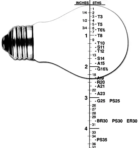 Bulb Size Reference — Portland, OR — Sunlan Lighting Inc