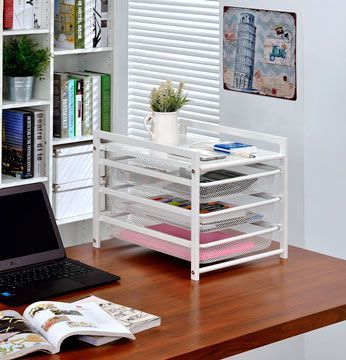 【福利品】AAA 辦公收納三層架 - 白平光