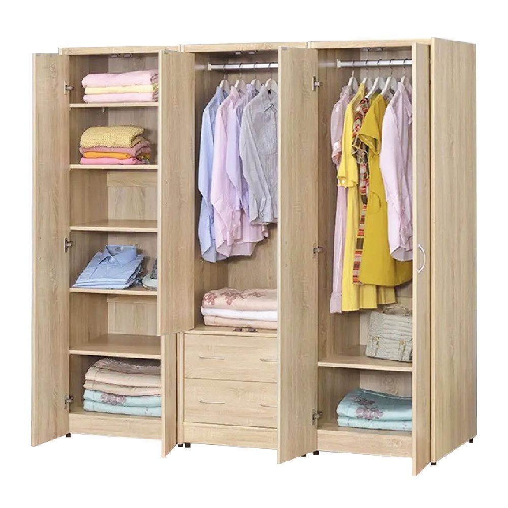 AAA 灰白橡木6尺衣櫃 - 全組款