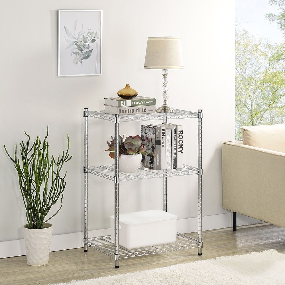 AAA 輕型三層電鍍波浪架 60x45x90cm - 鉻色