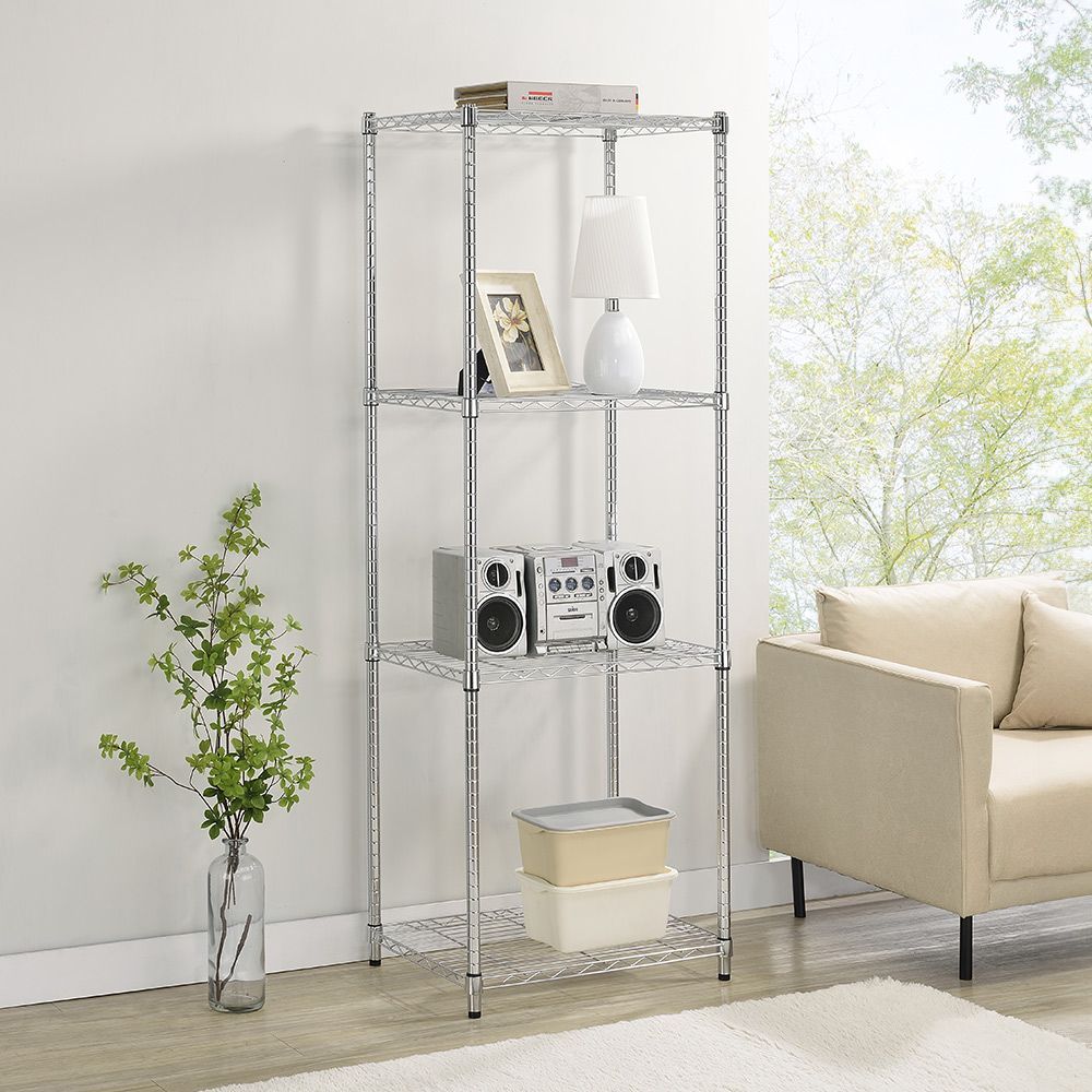 AAA 輕型四層電鍍波浪架 60x45x180cm - 鉻色