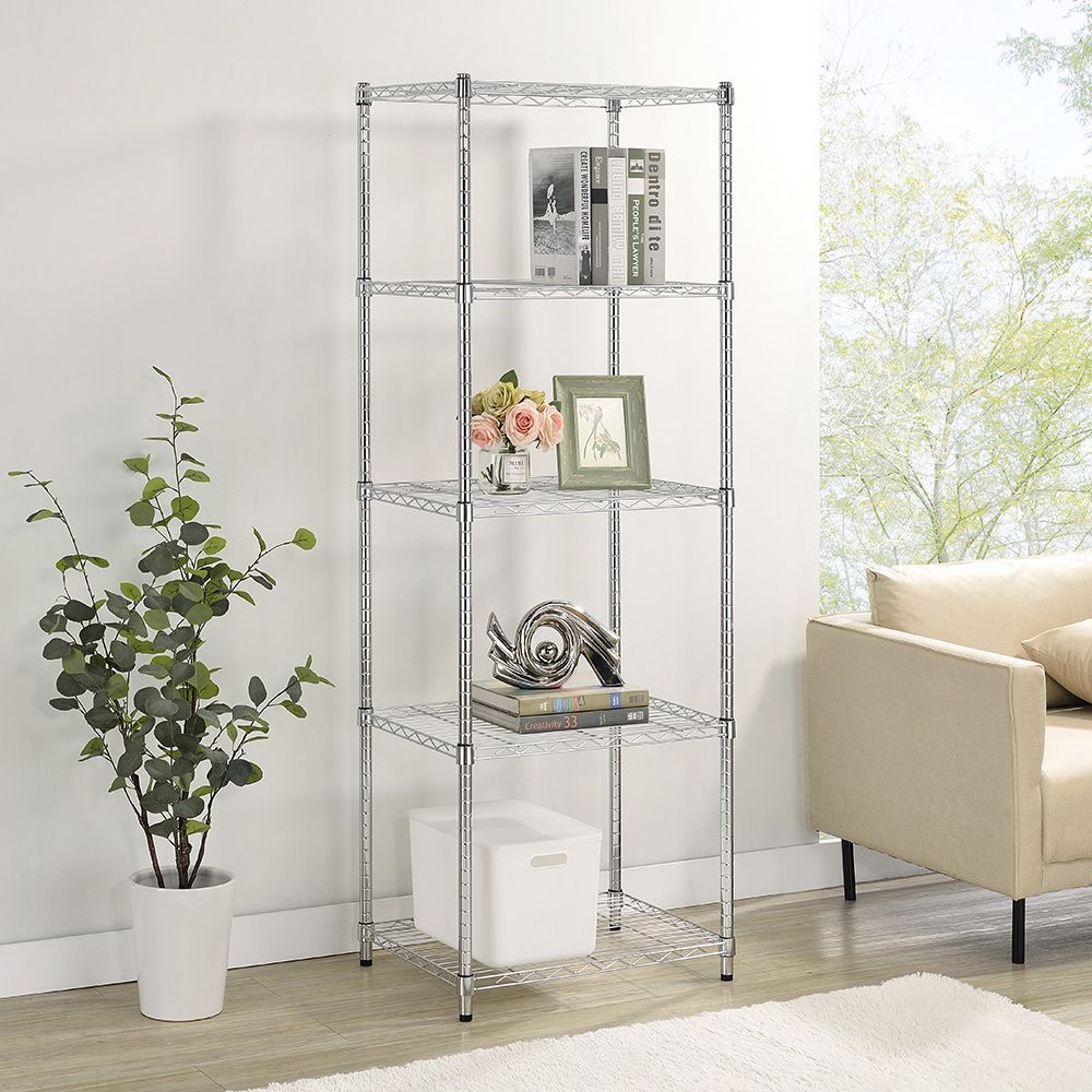 AAA 輕型五層電鍍波浪架 60x45x180cm - 鉻色