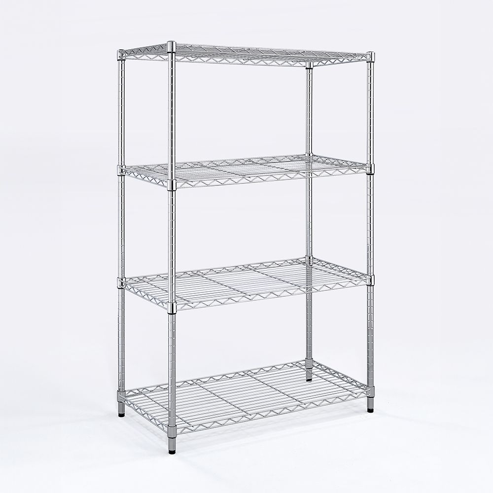 AAA 輕型四層電鍍波浪架 90x45x150cm - 鉻色