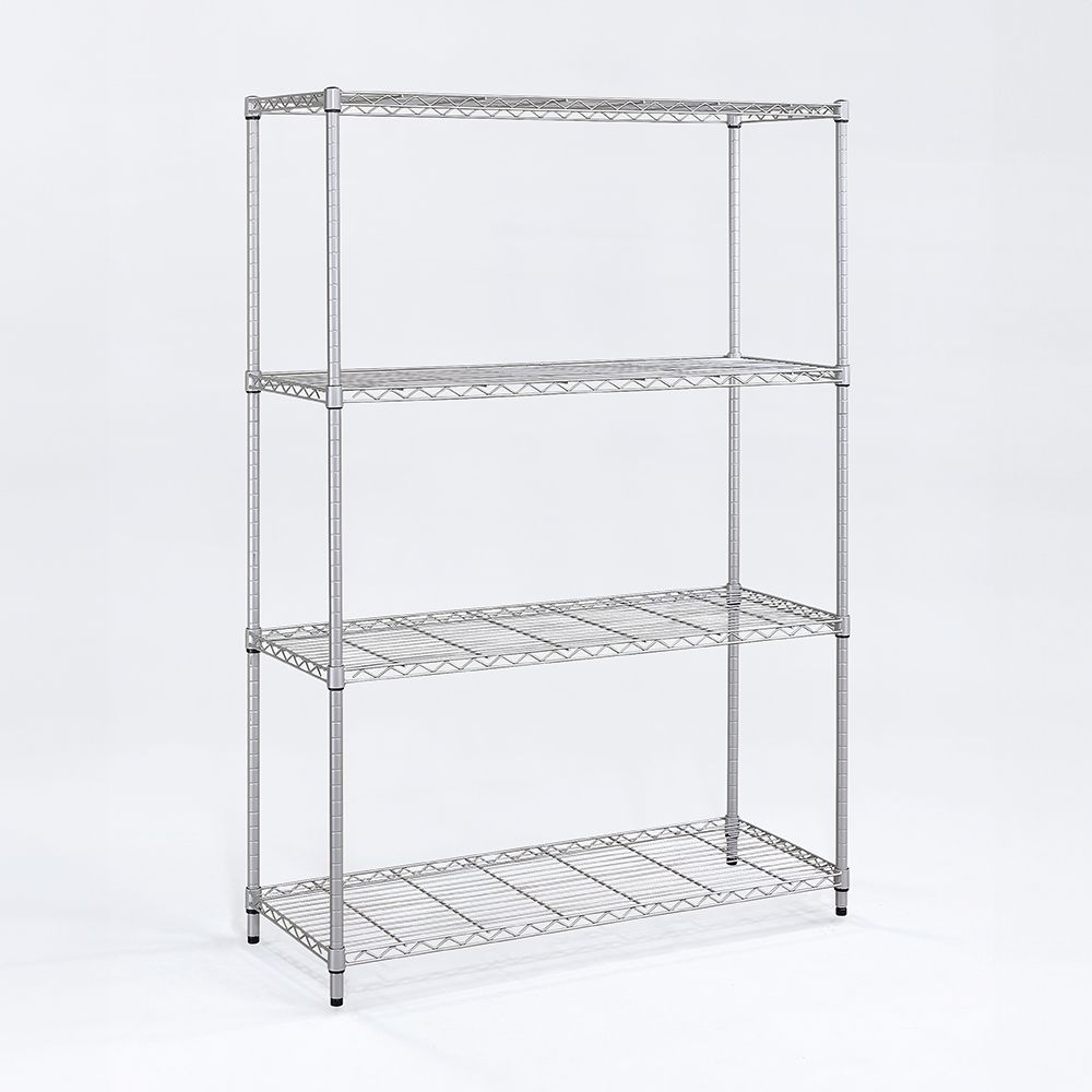 AAA 輕型四層烤漆波浪架 120x45x180cm - 銀色