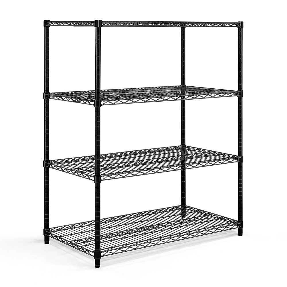 【福利品】AAA 超重型四層烤漆波浪架 150x60x180cm - 尊爵黑