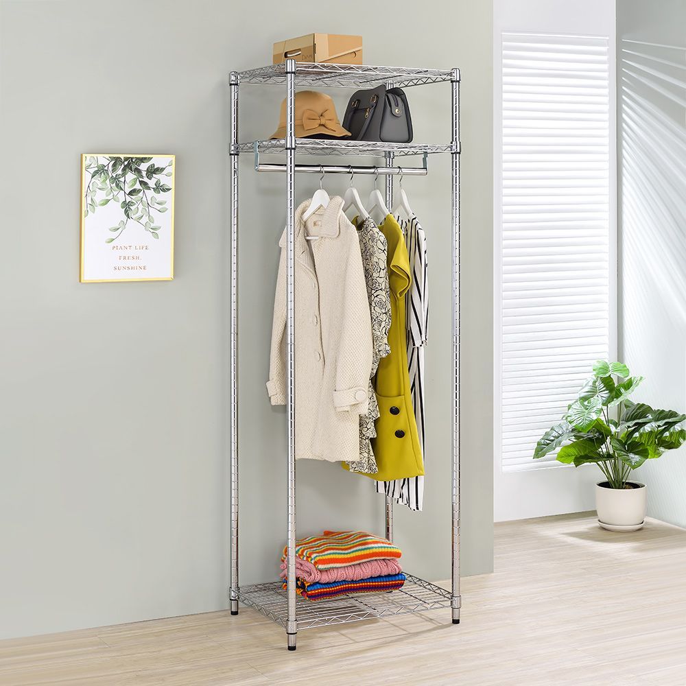 AAA 三層單桿衣櫥架 60x45x180cm - 2色可選