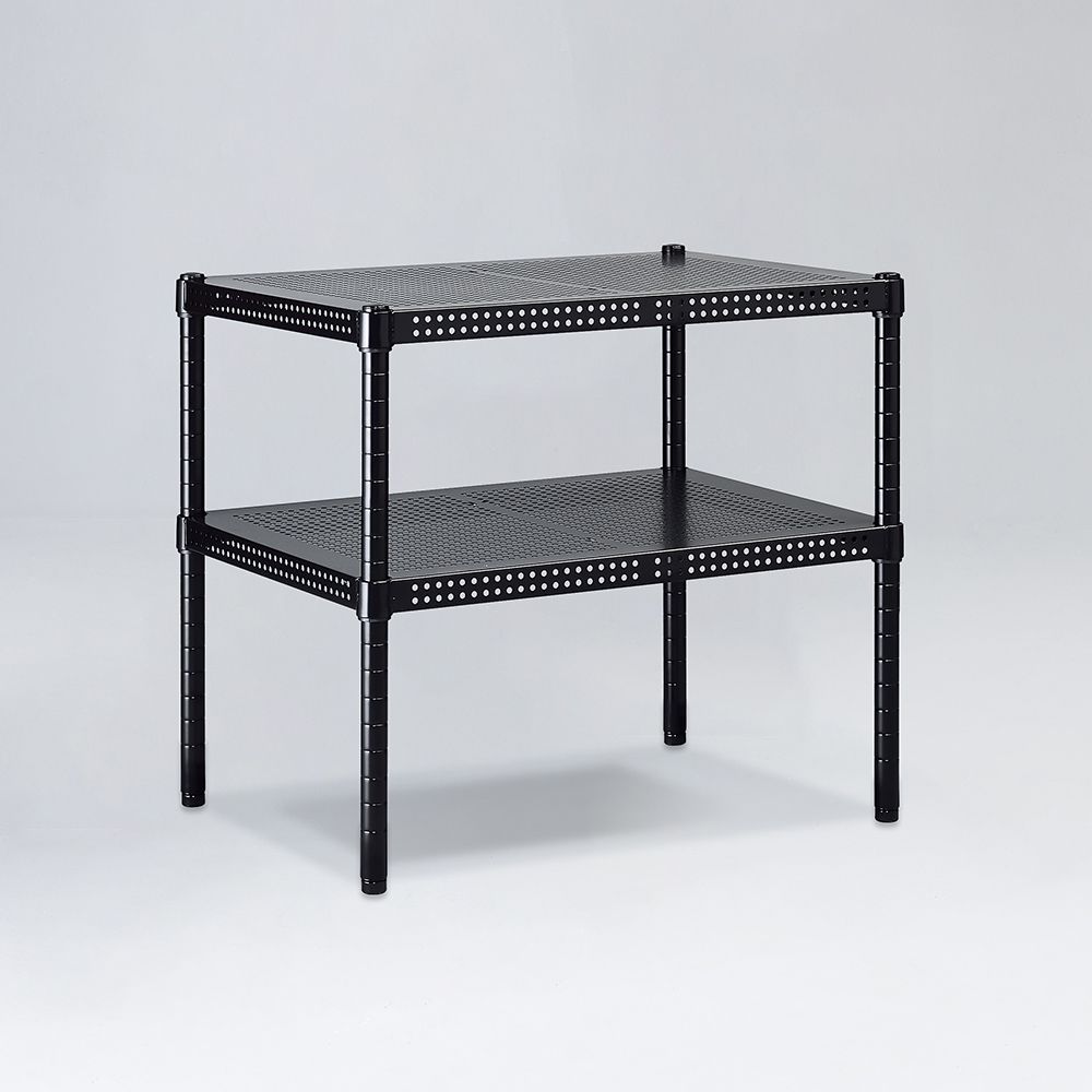 AAA 耐重沖孔式兩層烤漆置物架 60x45x60cm - 尊爵黑