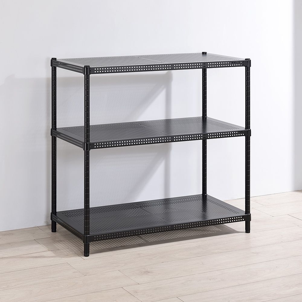 AAA 耐重沖孔式三層烤漆置物架 90x45x90cm - 2色可選