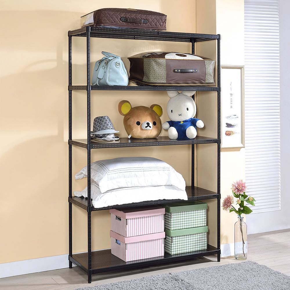 AAA 耐重沖孔式五層烤漆置物架 120x45x180cm - 2色可選