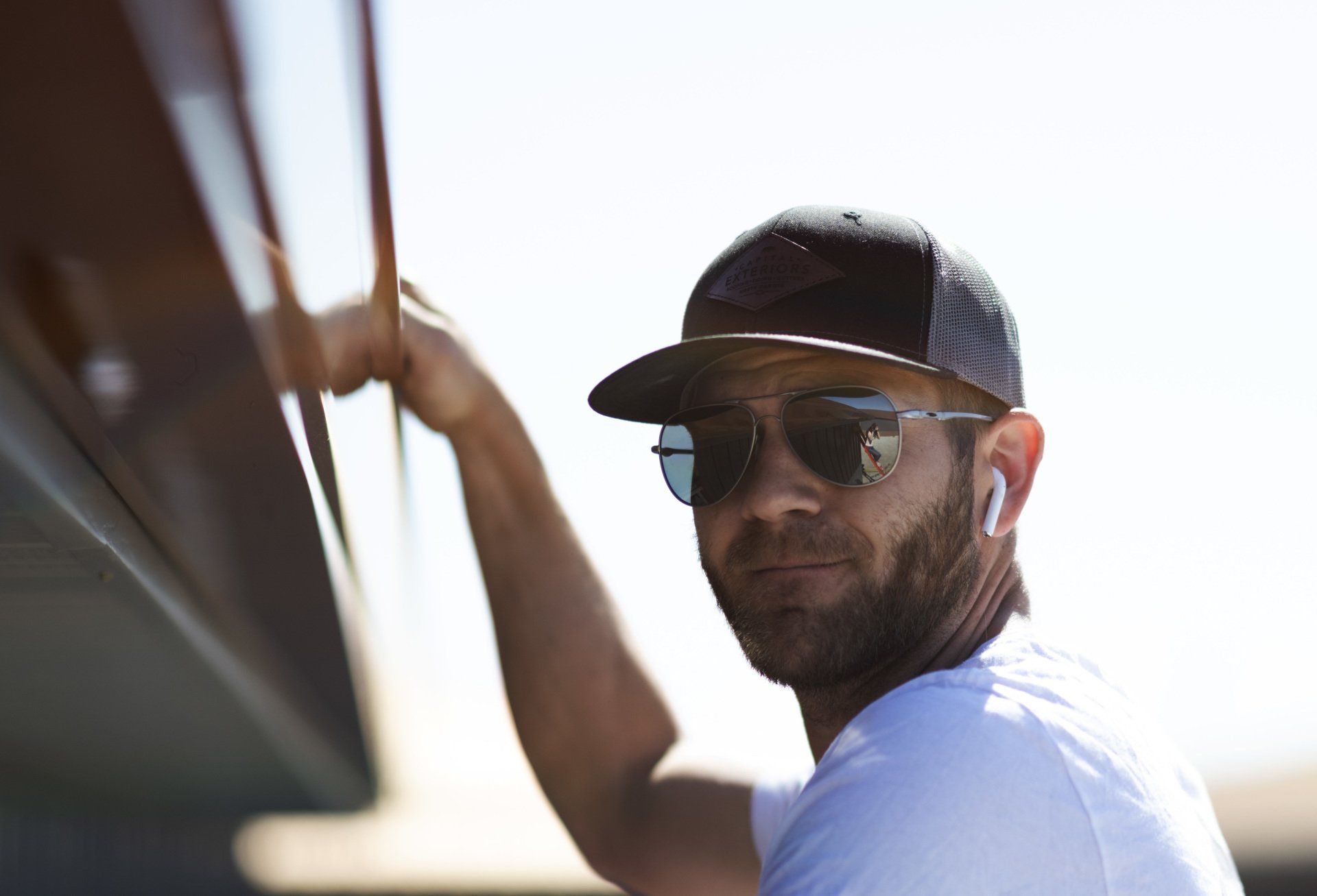 person working outside