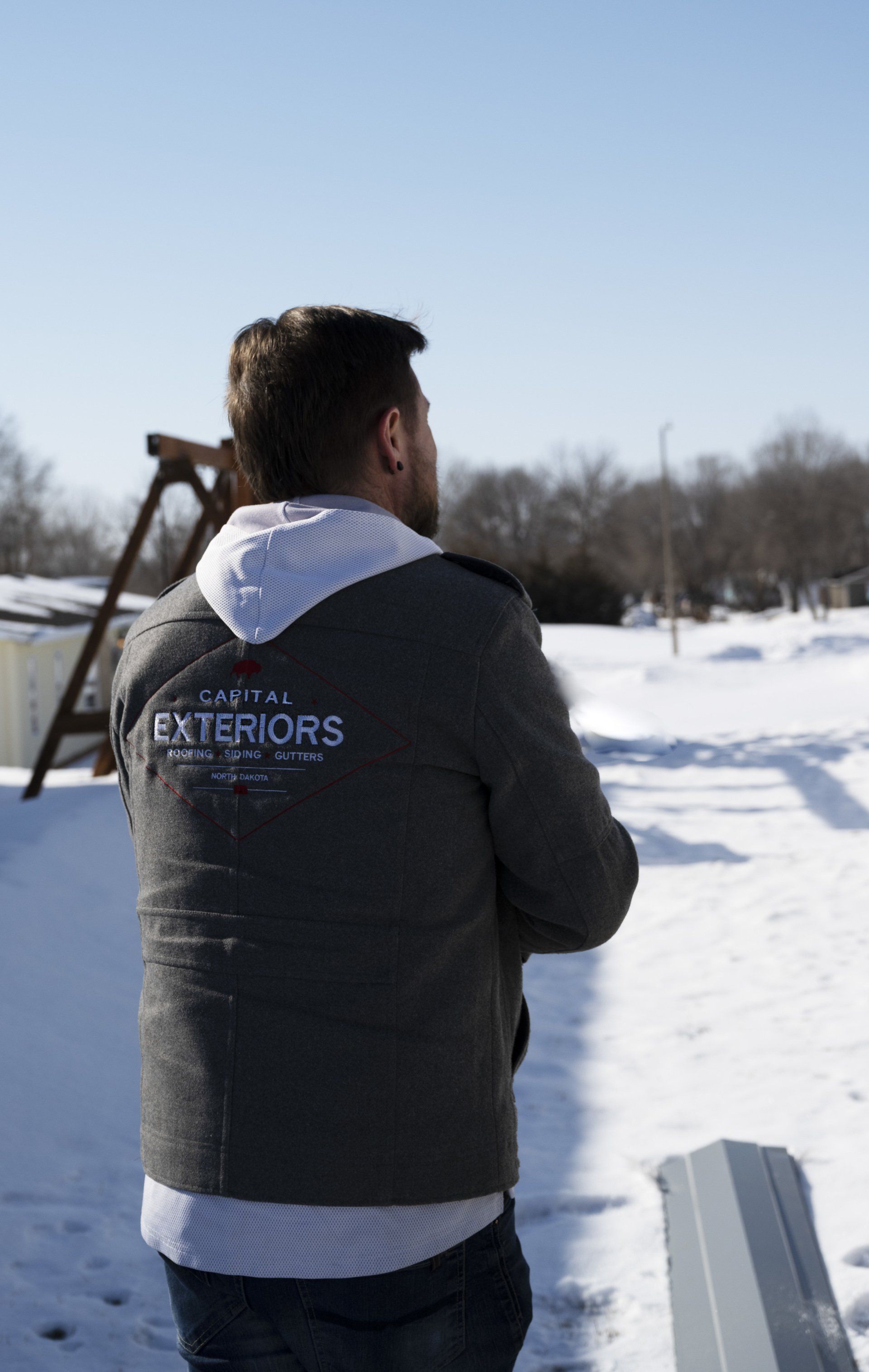 person standing outside