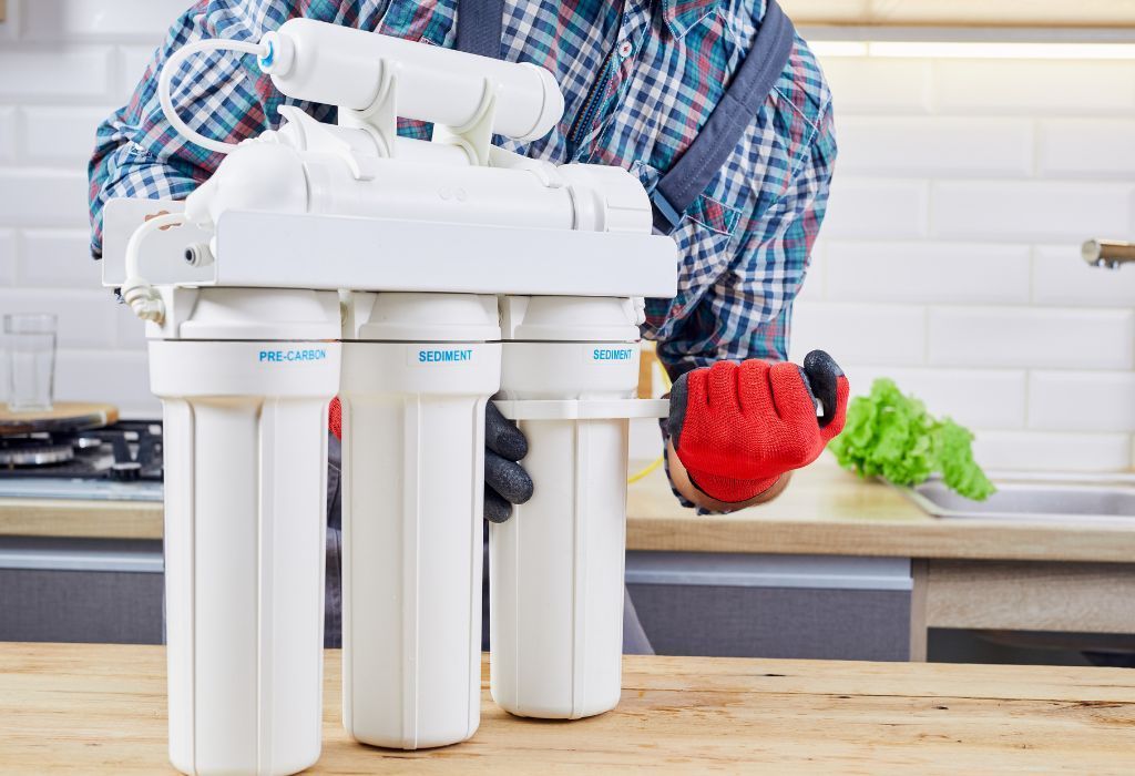 Residential water softener installation