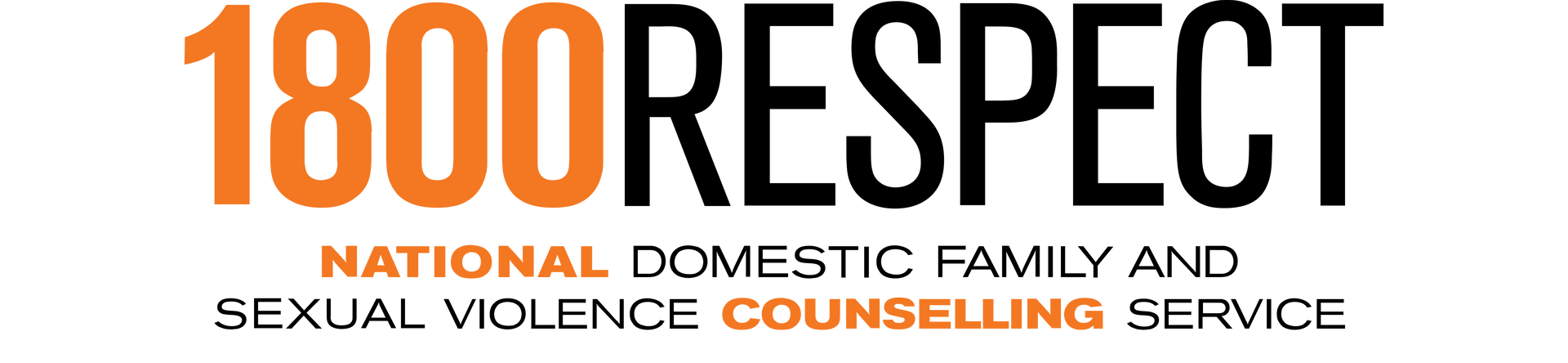Logo for 1800Respect, a national domestic, family, and sexual violence counselling service.