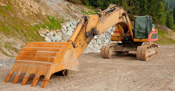 excavator tree clearing