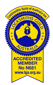 Locksmiths Guild Australia Logo and Master Locksmiths Professional Guarantee Logo