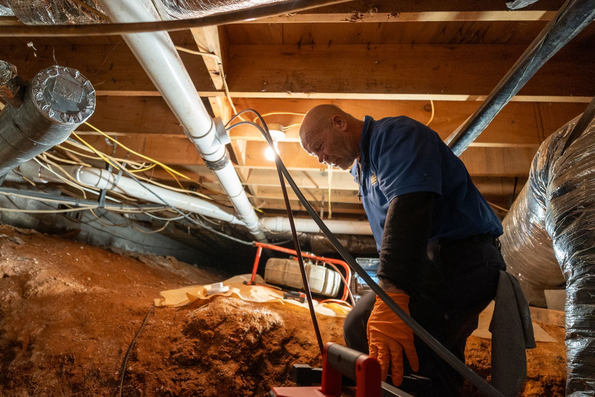 Superior Plumbing technician servicing a Kennesaw GA home
