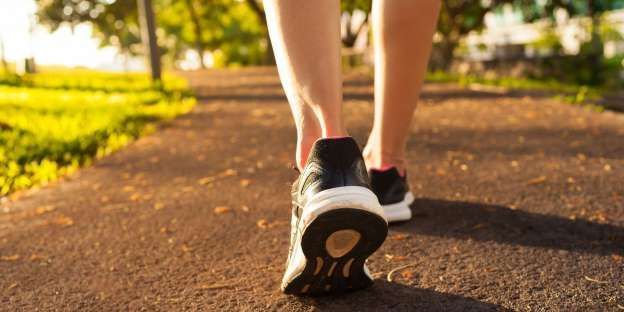 A Person is Walking Down a Path in a Park — Anderson Family Chiropractic Health Centre in Mount Pleasant, QLD