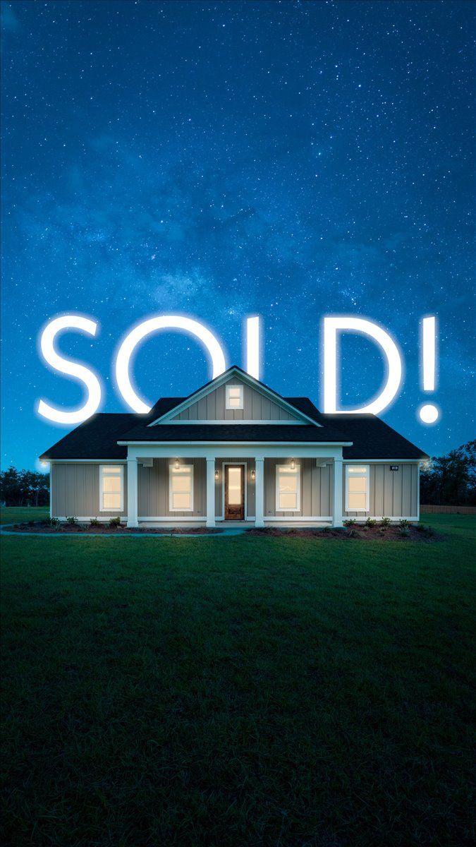 A picture of a house that has been sold