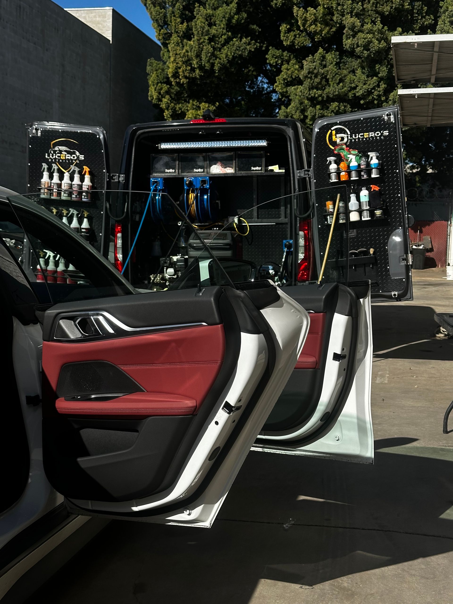 Paint booth at bmw body shop