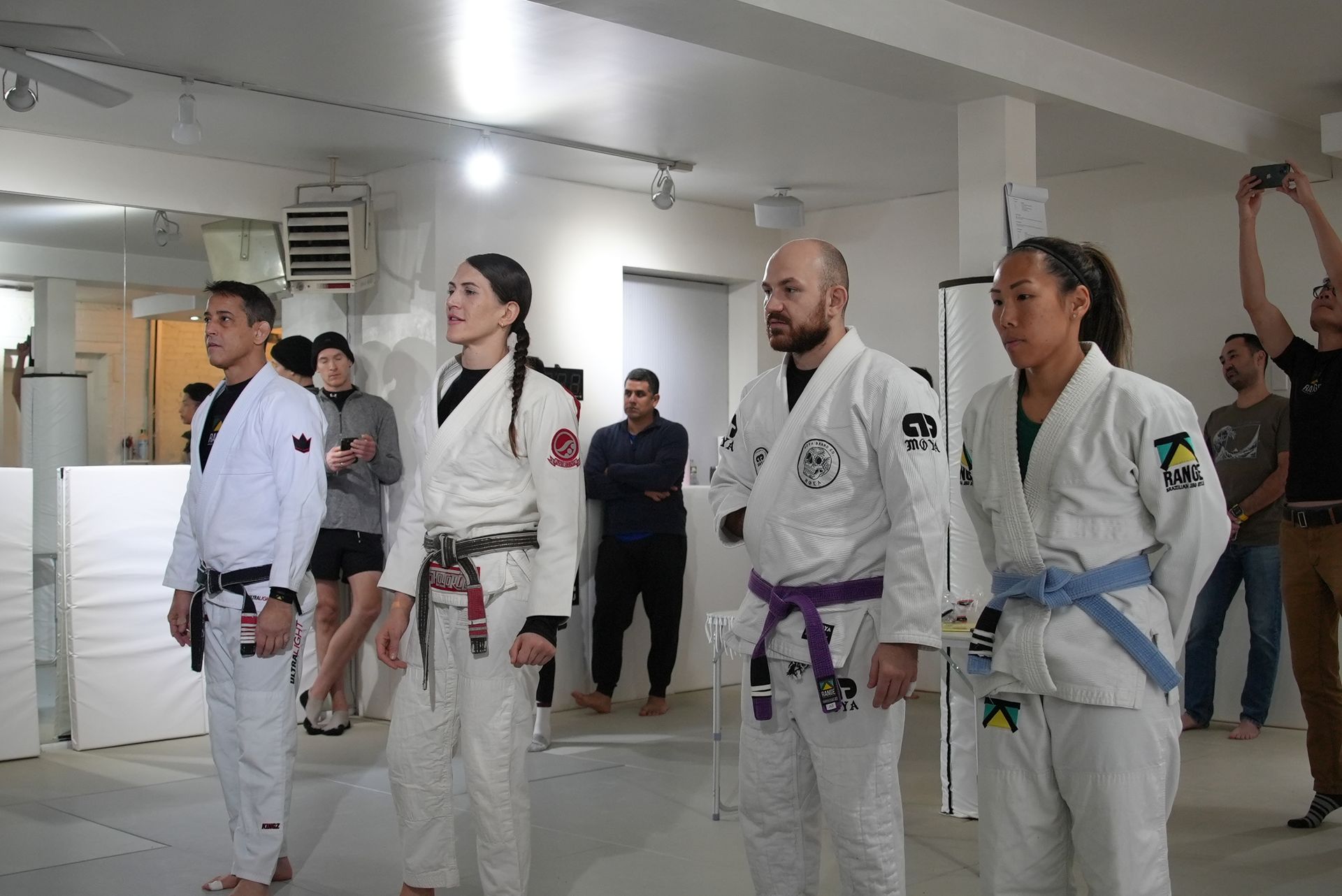 Adults drilling Brazilian Jiu-Jitsu at Range Brazilian Jiu-Jitsu NYC in New York, NY to build discipline