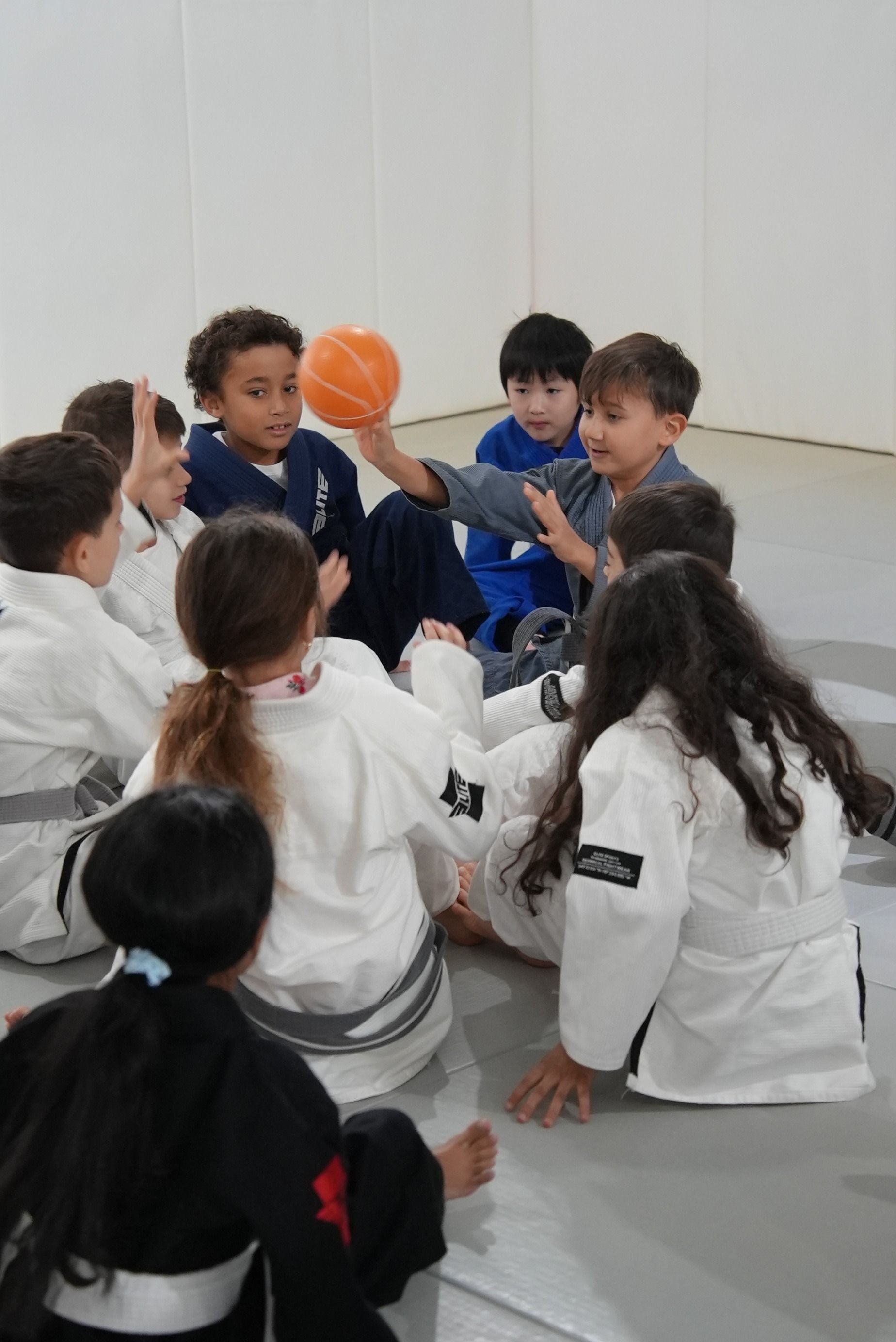 Students drilling Brazilian Jiu-Jitsu at Range Brazilian Jiu-Jitsu NYC in New York.