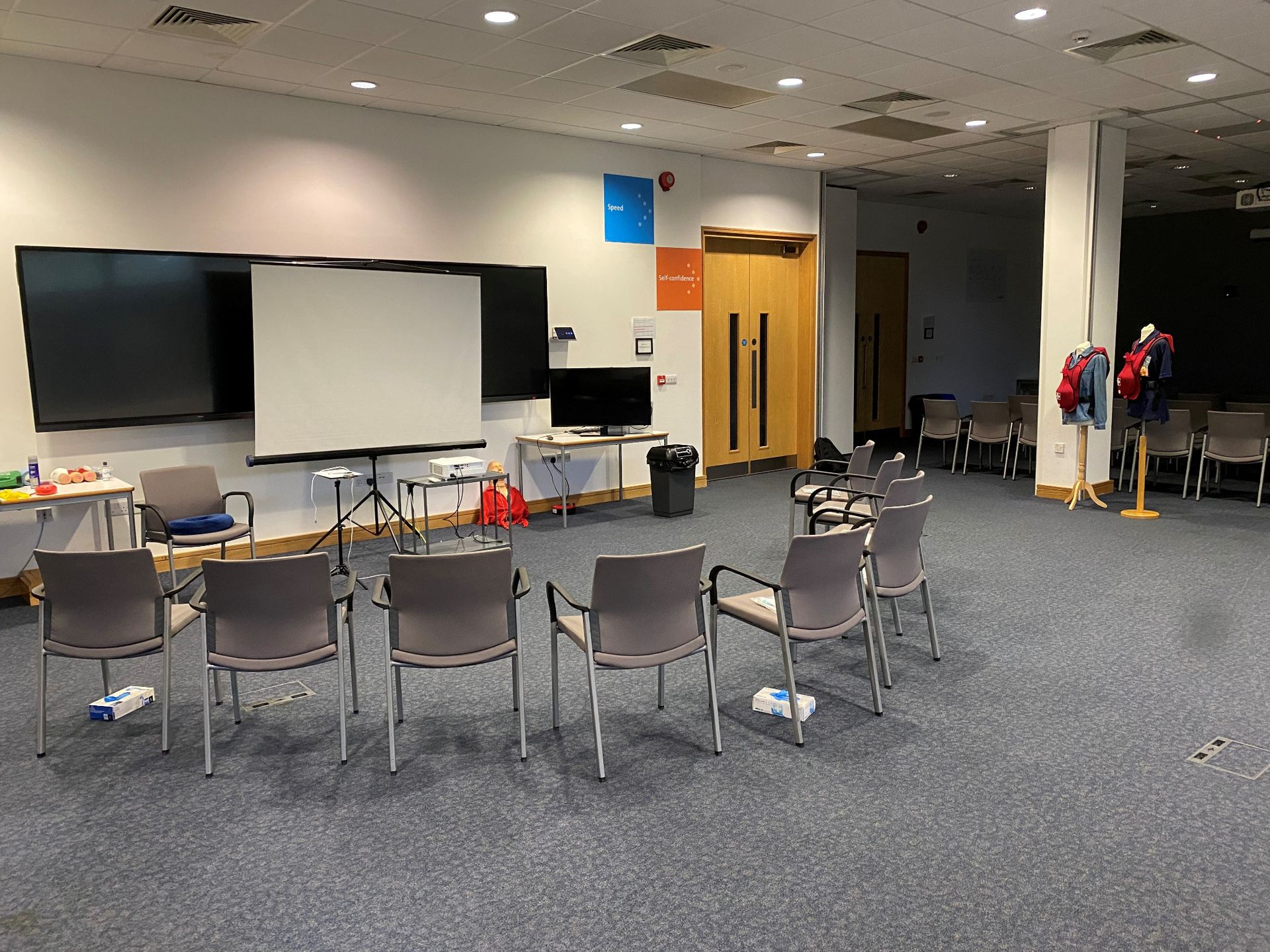 Second Hersham first aid training room layout