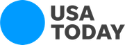 The usa today logo has a blue circle in the middle.