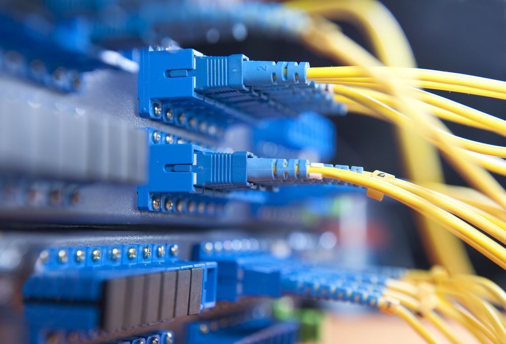 A Bunch of Optical Fiber Cables Are Connected to a Server — Complete Computing Consultancy In Childers, QLD
