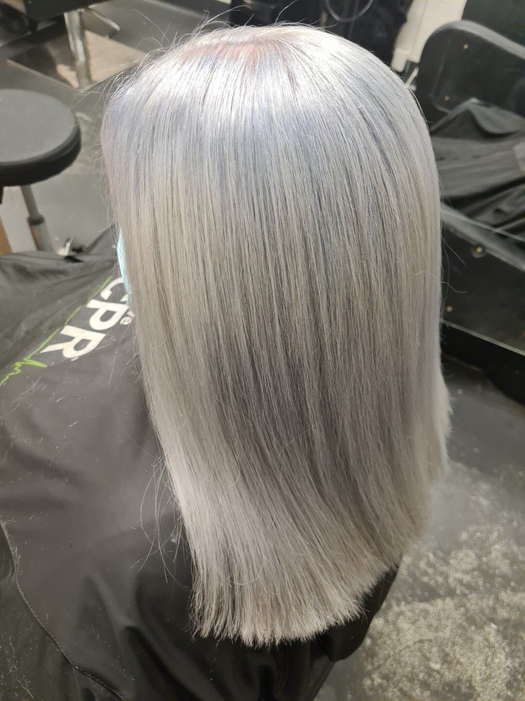 Back view of blonde hair 
