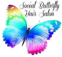 Captivating Logo of Social Butterfly Hair Salon