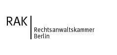 Ein schwarz-weißes Logo für eine Anwaltskanzlei in Berlin.