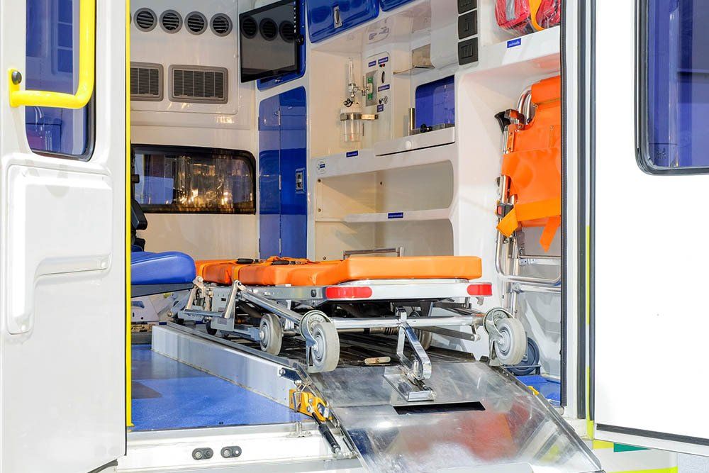 Stretcher Inside The Ambulance — Bristol, TN — Ambulance Service of Bristol, Inc.