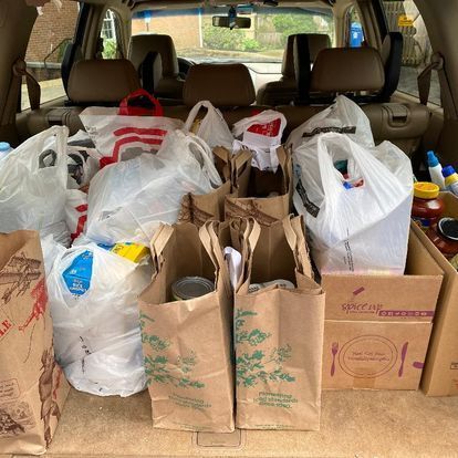 trunk with food bags