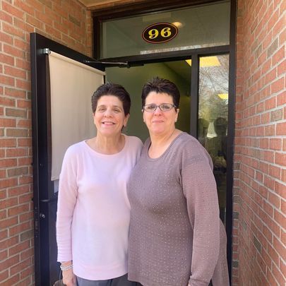 two women in doorway