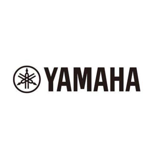 Il logo Yamaha è bianco e nero su sfondo bianco.